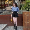 Áo sơ mi nữ dài tay họa tiết kẻ caro form dáng basic thiết kế phong cách công sở trẻ trung cá tính Jeansuto HCOM25.082 6