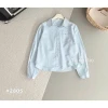Áo sơ mi thô QCL1 màu tím túi tiện lợi, chất liệu thoáng mát, giảm giá 265k 4