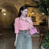 Áo sơ mi thô trơn Hàn form rộng 2 túi pastel đuôi tôm oversize dài tay dày dặn ulzzang HQ 6.006 295.000 5