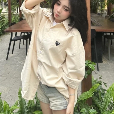 Áo Somi Tay Dài Nữ Chất Thô Hàn V001 - Form Rộng Trẻ Trung, Giá 92.000₫