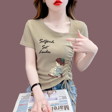 Áo Thun 100% Cotton Nữ Tay Ngắn Phong Cách Châu Âu Mùa Hè - Giá 206.126 VND