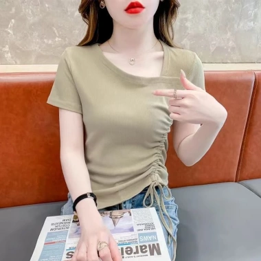 Áo Thun 100% Cotton Nữ Tay Ngắn Phong Cách Châu Âu Mùa Hè - Giá 206.126 VND