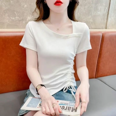 Áo Thun 100% Cotton Nữ Tay Ngắn Phong Cách Châu Âu Mùa Hè - Giá 206.126 VND
