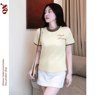 Áo Thun Babytee Fragile Cotton 250gsm Fit Đủ Size Màu - Giảm 24% Chỉ 89k tại QNwear 6
