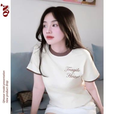 Áo Thun Babytee Fragile Cotton 250gsm Fit Đủ Size Màu - Giảm 24% Chỉ 89k tại QNwear 7