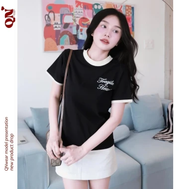 Áo Thun Babytee Fragile Cotton 250gsm Fit Đủ Size Màu - Giảm 24% Chỉ 89k tại QNwear 8