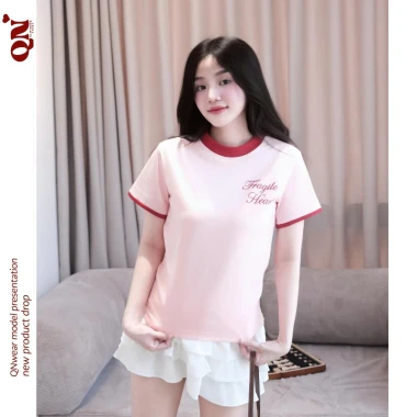 Áo Thun Babytee Fragile Cotton 250gsm Fit Đủ Size Màu - Giảm 24% Chỉ 89k tại QNwear 9