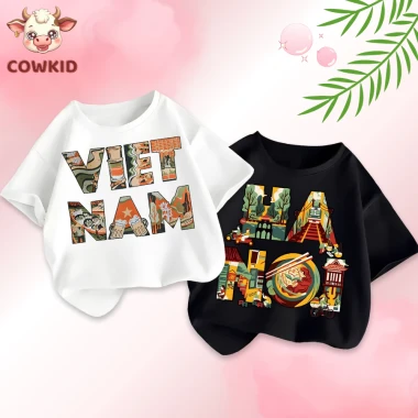 Áo Thun Cho Bé In Hình Việt Nam Hà Nội - Giảm 40920 còn 33000đ, Cotton Thoáng Khí Cho Bé Gái Bé Trai 2