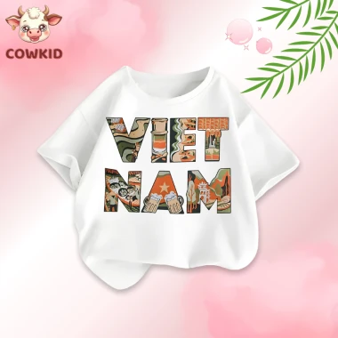 Áo Thun Cho Bé In Hình Việt Nam Hà Nội - Giảm 40920 còn 33000đ, Cotton Thoáng Khí Cho Bé Gái Bé Trai 11