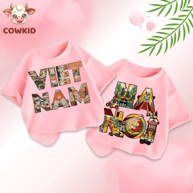 Áo Thun Cho Bé In Hình Việt Nam Hà Nội - Giảm 40920 còn 33000đ, Cotton Thoáng Khí Cho Bé Gái Bé Trai 18