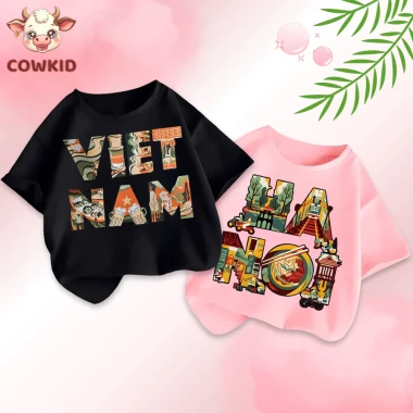 Áo Thun Cho Bé In Hình Việt Nam Hà Nội - Giảm 40920 còn 33000đ, Cotton Thoáng Khí Cho Bé Gái Bé Trai 20