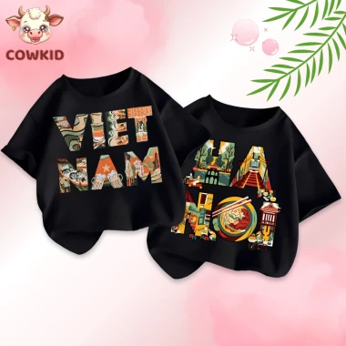 Áo Thun Cho Bé In Hình Việt Nam Hà Nội - Giảm 40920 còn 33000đ, Cotton Thoáng Khí Cho Bé Gái Bé Trai 21