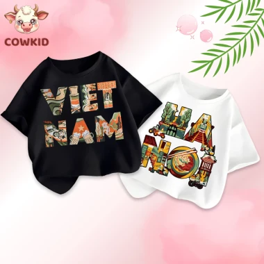 Áo Thun Cho Bé In Hình Việt Nam Hà Nội - Giảm 40920 còn 33000đ, Cotton Thoáng Khí Cho Bé Gái Bé Trai 22