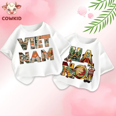 Áo Thun Cho Bé In Hình Việt Nam Hà Nội - Giảm 40920 còn 33000đ, Cotton Thoáng Khí Cho Bé Gái Bé Trai 26