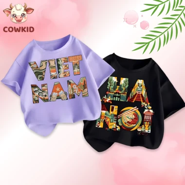 Áo Thun Cho Bé In Hình Việt Nam Hà Nội - Giảm 40920 còn 33000đ, Cotton Thoáng Khí Cho Bé Gái Bé Trai 28