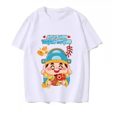 Áo Thun Cotton Lạnh 4 Chiều Con Xinh Hình In Tết 2026 Cho Bé Trai 13-50kg Giá Cực Sốc Chỉ 49500đ 8