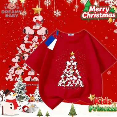 Áo Thun Giáng Sinh Trẻ Em Đỏ Đẹp - Giảm 10890đ Còn 49500đ - DREAMY BABY Giáng sinh 2026 2 Áo Thun Giáng Sinh Trẻ Em Đỏ Đẹp - Giảm 10890đ Còn 49500đ - DREAMY BABY Giáng sinh 2026 2