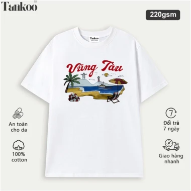 Áo Thun In VũNG TÀU Nam Nữ Cotton - Giá Chỉ 118560đ | Áo Phông Tay Ngắn Mùa Hè Siêu Đẹp 8