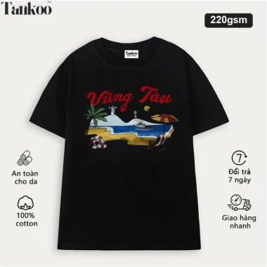 Áo Thun In VũNG TÀU Nam Nữ Cotton - Giá Chỉ 118560đ | Áo Phông Tay Ngắn Mùa Hè Siêu Đẹp 9