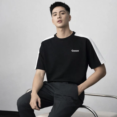 Áo Thun Nam Basic Viền Vai Oversize Streetwear Cổ Tròn GUSSET AP07 109.000₫ 3