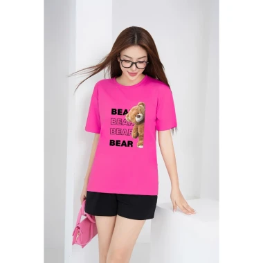 Áo thun nữ rộng NB25 in gấu Bear cotton Loza BP17 - Giảm 25% còn 269k 3