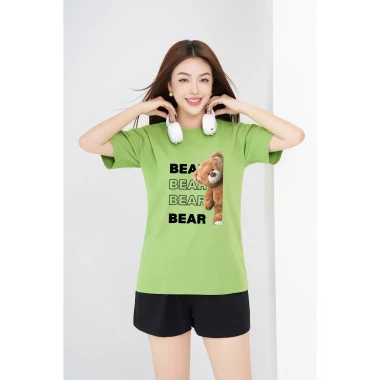 Áo thun nữ rộng NB25 in gấu Bear cotton Loza BP17 - Giảm 25% còn 269k 4