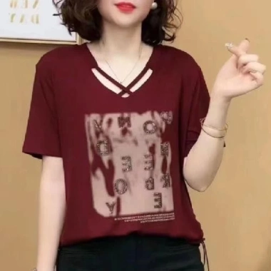 Áo thun nữ tay ngắn thời trang mùa hè đa năng, mỏng thanh lịch - Giá chỉ 86.400₫