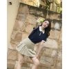 Áo thun nữ Twentyfive thiết kế phối cổ polo dáng trơn, phối khóa kéo năng động 6.646 2