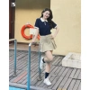 Áo thun nữ Twentyfive thiết kế phối cổ polo dáng trơn, phối khóa kéo năng động 6.646 3
