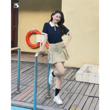 Áo thun nữ Twentyfive thiết kế phối cổ polo dáng trơn, phối khóa kéo năng động 6.646 3 Áo thun nữ Twentyfive thiết kế phối cổ polo dáng trơn, phối khóa kéo năng động 6.646 3