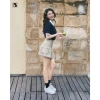 Áo thun nữ Twentyfive thiết kế phối cổ polo dáng trơn, phối khóa kéo năng động 6.646 4