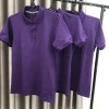 Áo Thun Polo Cỡ Sấu Nam Nữ - Màu Tím Huế - Phom Xuông - Giá Shock 93k Thay 113k - THOITRANG24H 6