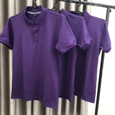Áo Thun Polo Cỡ Sấu Nam Nữ - Màu Tím Huế - Phom Xuông - Giá Shock 93k Thay 113k - THOITRANG24H 6