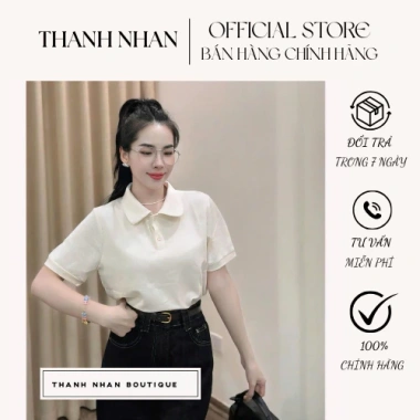Áo Thun Polo Nữ Cổ Tròn Form Rộng Basic Thanh Lịch Giá ưu đãi 119k Áo Thun Polo Nữ Cổ Tròn Form Rộng Basic Thanh Lịch Giá ưu đãi 119k
