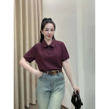Áo Thun Polo Nữ Cổ Tròn Form Rộng Basic Thanh Lịch Giá ưu đãi 119k