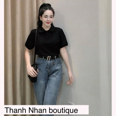 Áo Thun Polo Nữ Cổ Tròn Form Rộng Basic Thanh Lịch Giá ưu đãi 119k
