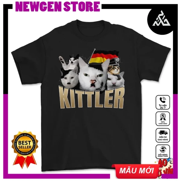 Hình ảnh sản phẩm Áo Thun Tết 2.026 Siêu Hài Hước Mèo Kitler - Roblox Face - Quả Vải Lon Giảm 20% Còn 89k
