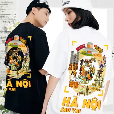 Áo Thun Unisex BEETEE Cotton 100% Giảm Giá - Hà Nội Sau Vai HNSV00 Chỉ 196k 4