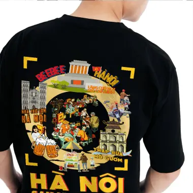 Áo Thun Unisex BEETEE Cotton 100% Giảm Giá - Hà Nội Sau Vai HNSV00 Chỉ 196k 8