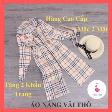 Áo và Váy Chống Nắng Toàn Thân 2 Lớp Vải Thô - Siêu Nhẹ, Bảo Vệ UV, Giá Chỉ 45.000