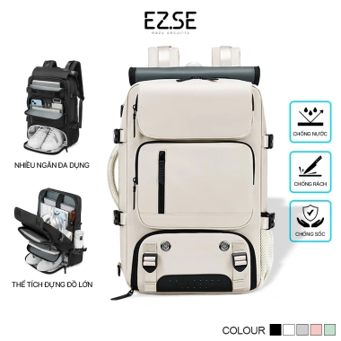 Balo du lịch chống nước EAZY BLA27 ngăn giày, size lớn, nam-nữ, phù hợp đi học