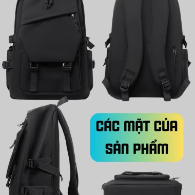 Balo nam nữ thời trang Ba Vy FASHION đi học, du lịch vải Oxford chống nước có ngăn chống trộm phong cách Hàn Quốc BL04C