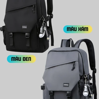 Balo nam nữ thời trang Ba Vy FASHION đi học, du lịch vải Oxford chống nước có ngăn chống trộm phong cách Hàn Quốc BL04C