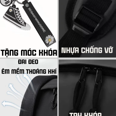 Balo nam nữ thời trang Ba Vy FASHION đi học, du lịch vải Oxford chống nước có ngăn chống trộm phong cách Hàn Quốc BL04C