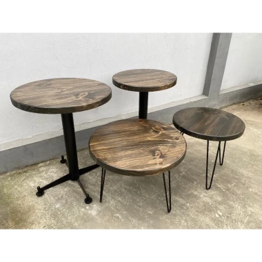 Bàn Cafe Gỗ Thông Tròn 50cm Chân Sắt Vintage HCM - Giảm 889k còn 700k 5 Bàn Cafe Gỗ Thông Tròn 50cm Chân Sắt Vintage HCM - Giảm 889k còn 700k 5