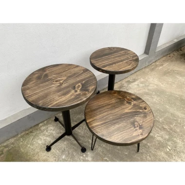 Bàn Cafe Gỗ Thông Tròn 50cm Chân Sắt Vintage HCM - Giảm 889k còn 700k 6 Bàn Cafe Gỗ Thông Tròn 50cm Chân Sắt Vintage HCM - Giảm 889k còn 700k 6