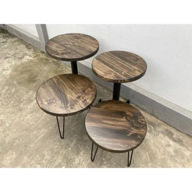 Bàn Cafe Gỗ Thông Tròn 50cm Chân Sắt Vintage HCM - Giảm 889k còn 700k 7 Bàn Cafe Gỗ Thông Tròn 50cm Chân Sắt Vintage HCM - Giảm 889k còn 700k 7