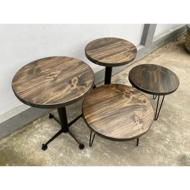 Bàn Cafe Gỗ Thông Tròn 50cm Chân Sắt Vintage HCM - Giảm 889k còn 700k 8 Bàn Cafe Gỗ Thông Tròn 50cm Chân Sắt Vintage HCM - Giảm 889k còn 700k 8