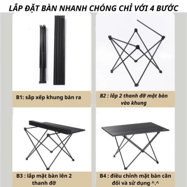 Bàn Camping Gấp Gọn - Du Lịch Dã Ngoại Thép Chống Rỉ Sét Giá Cực Tốt 145k 7 Bàn Camping Gấp Gọn - Du Lịch Dã Ngoại Thép Chống Rỉ Sét Giá Cực Tốt 145k 7