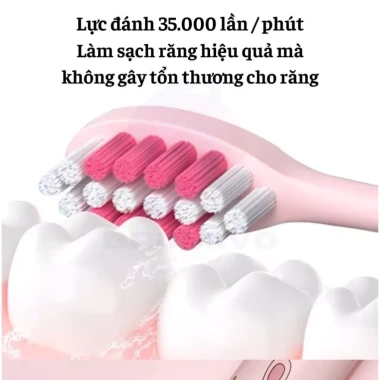 Bàn chải điện cho trẻ em BRUMIVO cao cấp - Lông lụa mềm mại, Tặng 8 đầu chải, Giá chỉ 195k 5 Bàn chải điện cho trẻ em BRUMIVO cao cấp - Lông lụa mềm mại, Tặng 8 đầu chải, Giá chỉ 195k 5